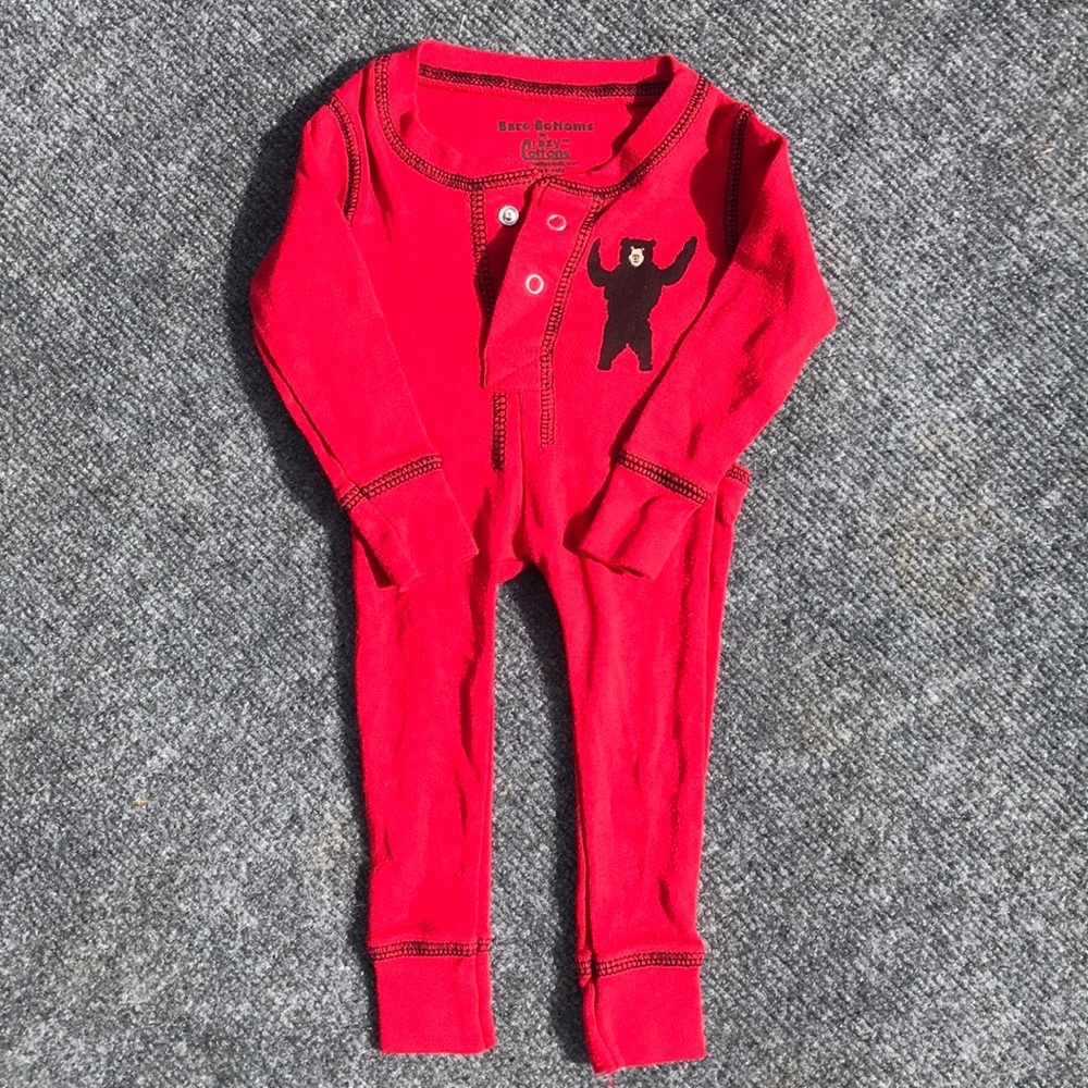 Bare Bottoms by Crazy Cottons Red Onesie Flapjack